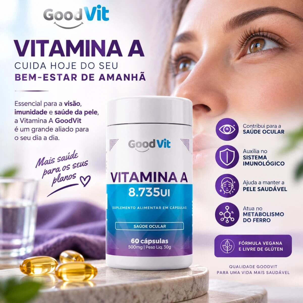 VITAMINA A 8735UI 60CAPS - GOOD VIT — imagem 3 | Farmácia Resyla
