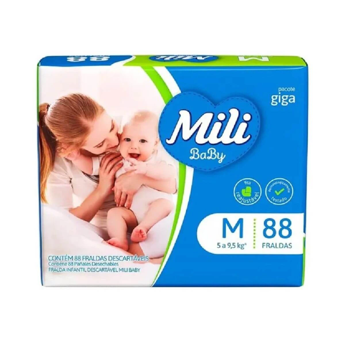 FRALDA MILI BABY GIGA M C/88UN — Mili | Farmácia Resyla
