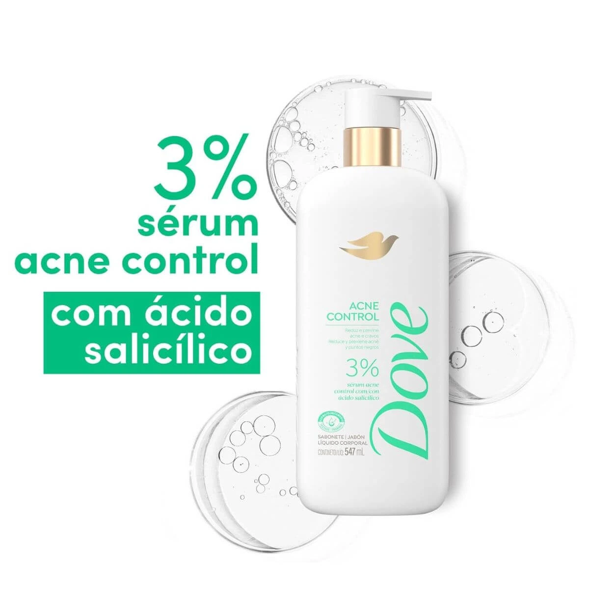 SABONETE LIQUIDO DOVE ACNE CONTROL 547ML — imagem 3 | Farmácia Resyla