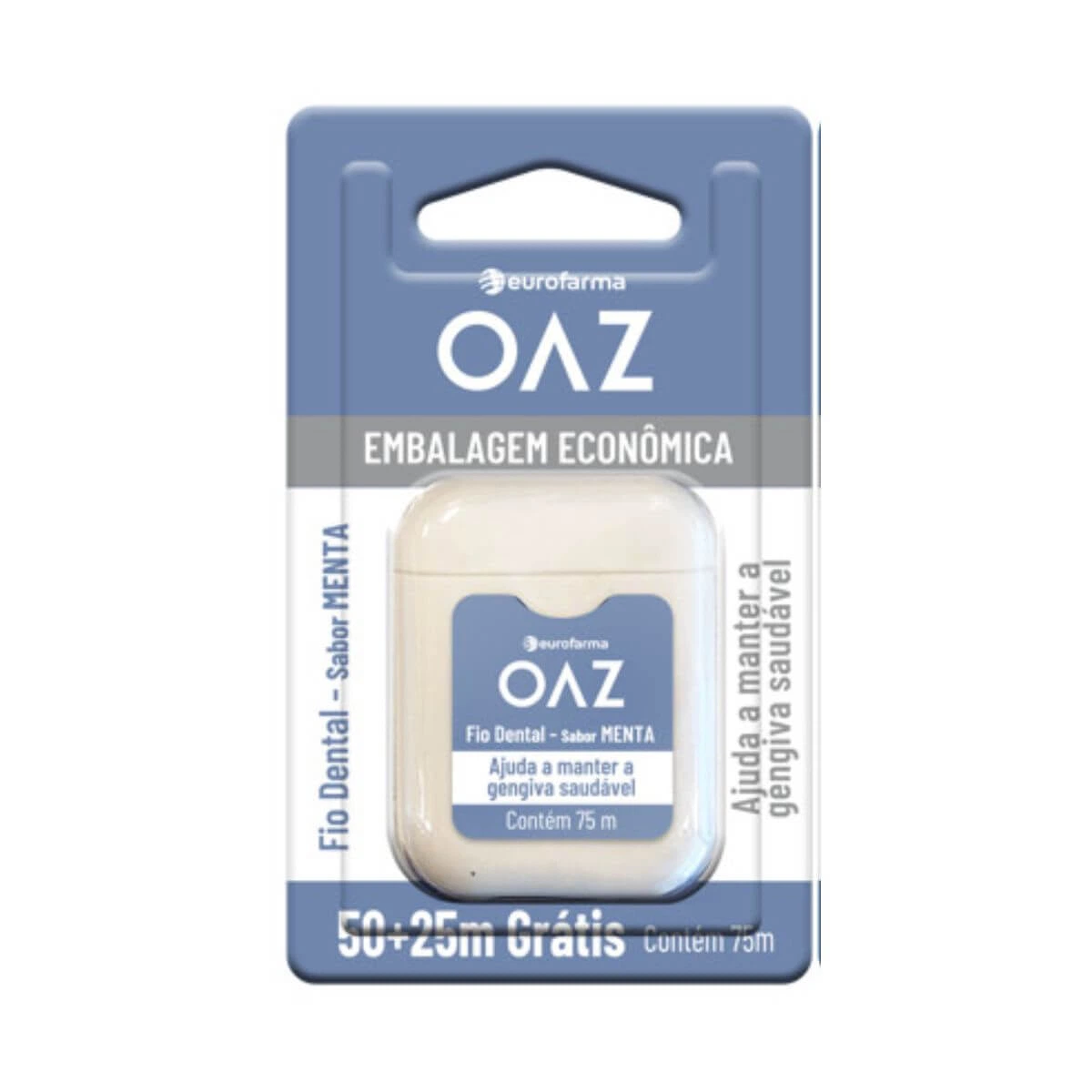 FIO DENTAL OAZ SABOR MENTA 75 METROS — OAZ | Farmácia Resyla