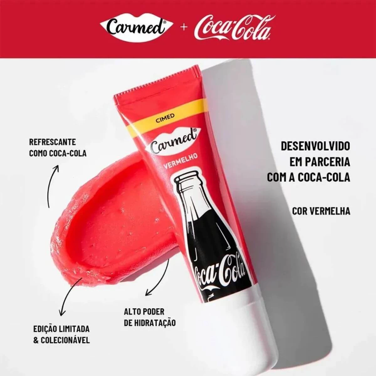 HIDRATANTE LABIAL CARMED COCA-COLA VERMELHO 10G — imagem 2 | Farmácia Resyla