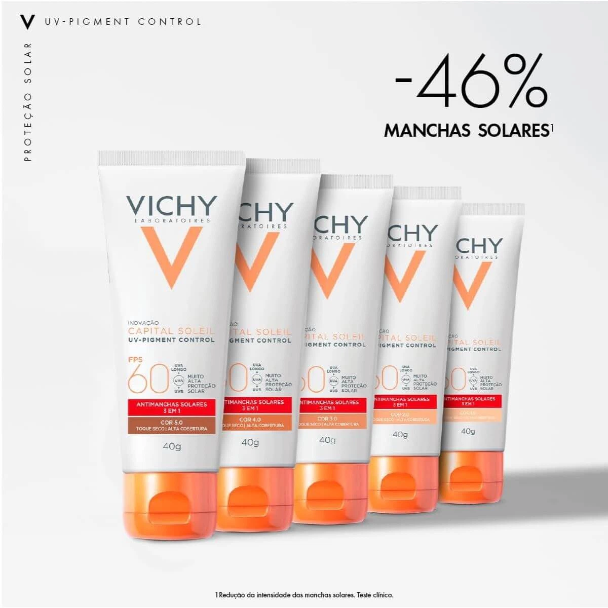 PROTETOR SOLAR VICHY UV-PIGMENT CONTROL FPS60 COR 5.0 40G — imagem 5 | Farmácia Resyla