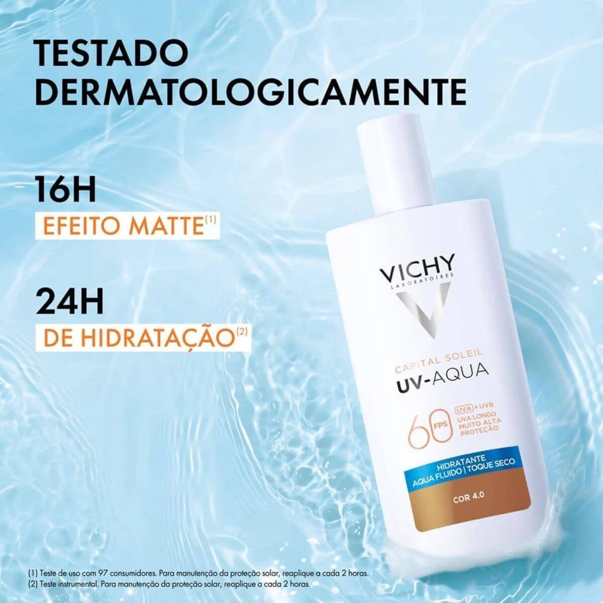 PROTETOR SOLAR FACIAL VICHY UV AQUA FPS60 4.0 40ML — imagem 2 | Farmácia Resyla