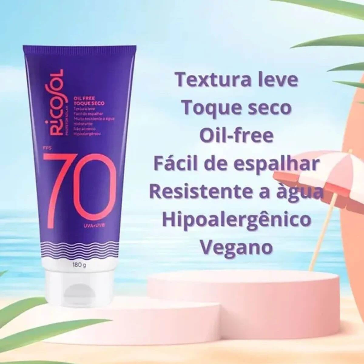 KIT PROTETOR SOLAR CORPORAL RICOSOL FPS70 180G + FACIAL FPS70 50G — imagem 4 | Farmácia Resyla