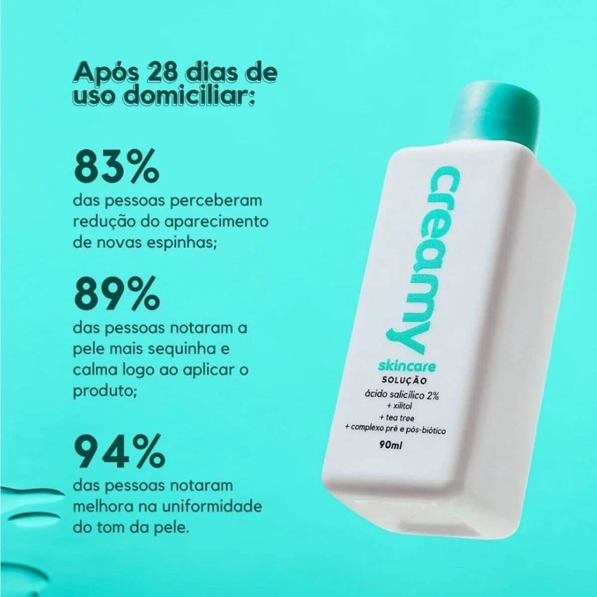 TÔNICO ANTIOLEOSIDADE ÁCIDO SALICÍLICO CREAMY 90ML — imagem 5 | Farmácia Resyla