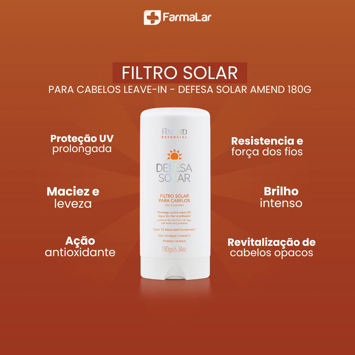 LEAVE-IN DEFESA SOLAR AMEND 180G — imagem 2 | Farmácia Resyla