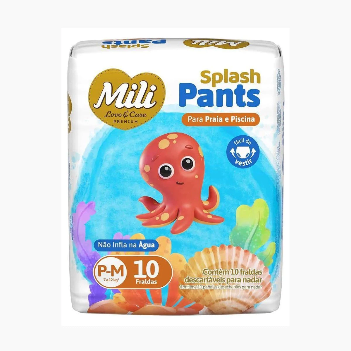 FRALDA MILI LOVE & CARE PANTS PARA PISCINA P/M C/10UN — Mili | Farmácia Resyla