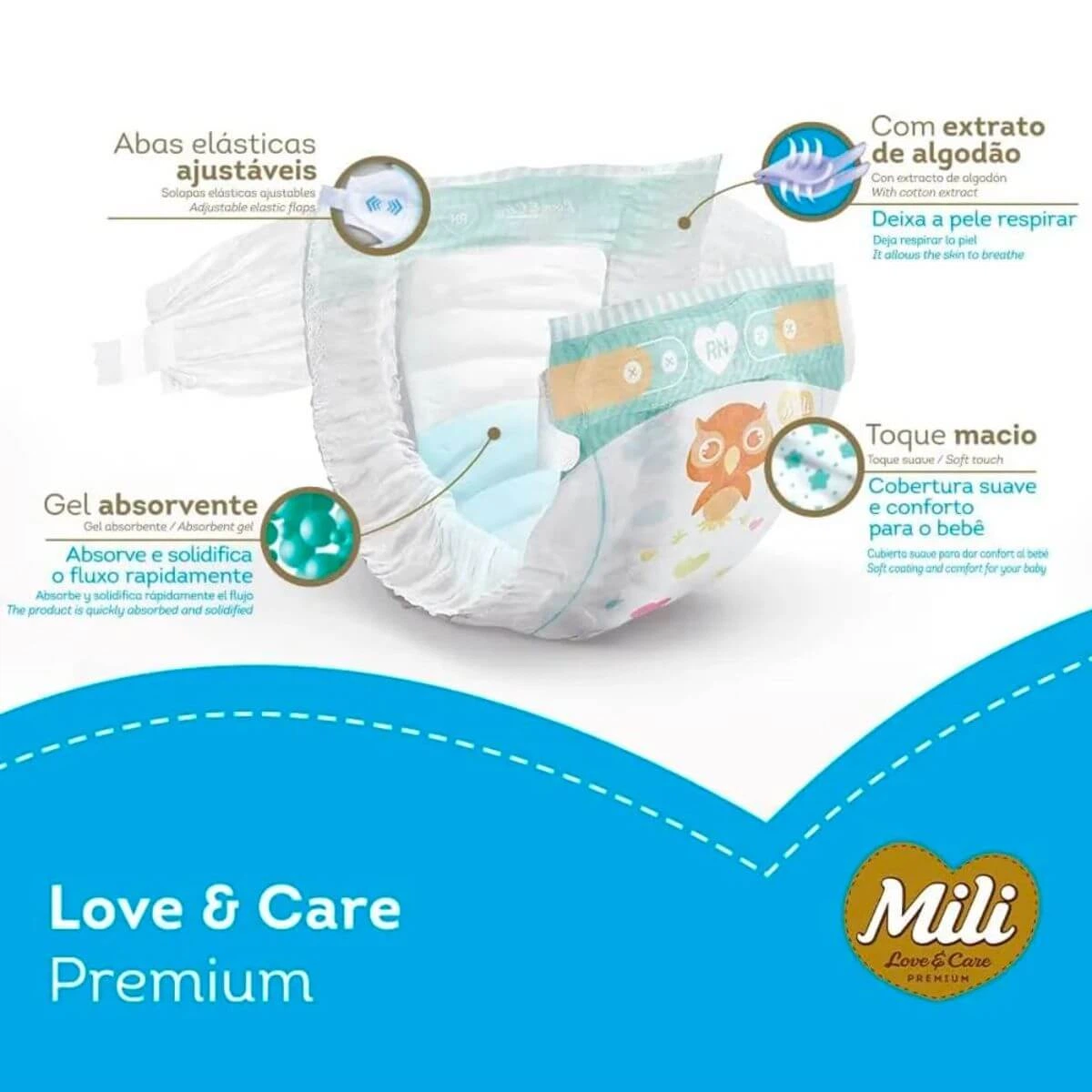 FRALDA MILI LOVE CARE GIGA XXG C/56UN — imagem 2 | Farmácia Resyla