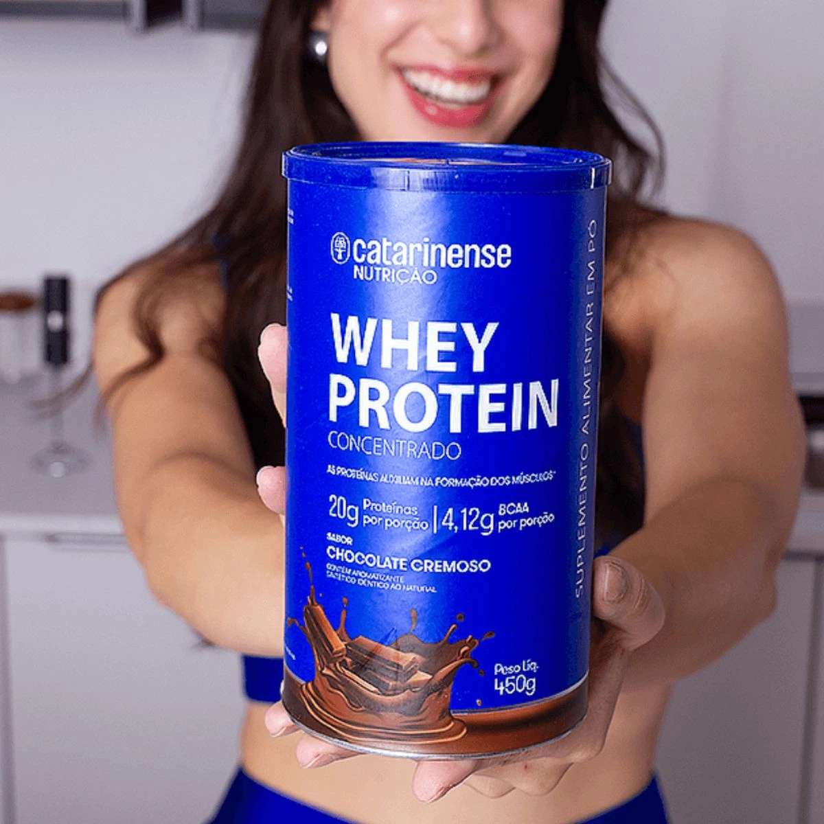 WHEY PROTEIN CONCENTRADO CHOCOLATE 450G - CATARINENSE — imagem 3 | Farmácia Resyla