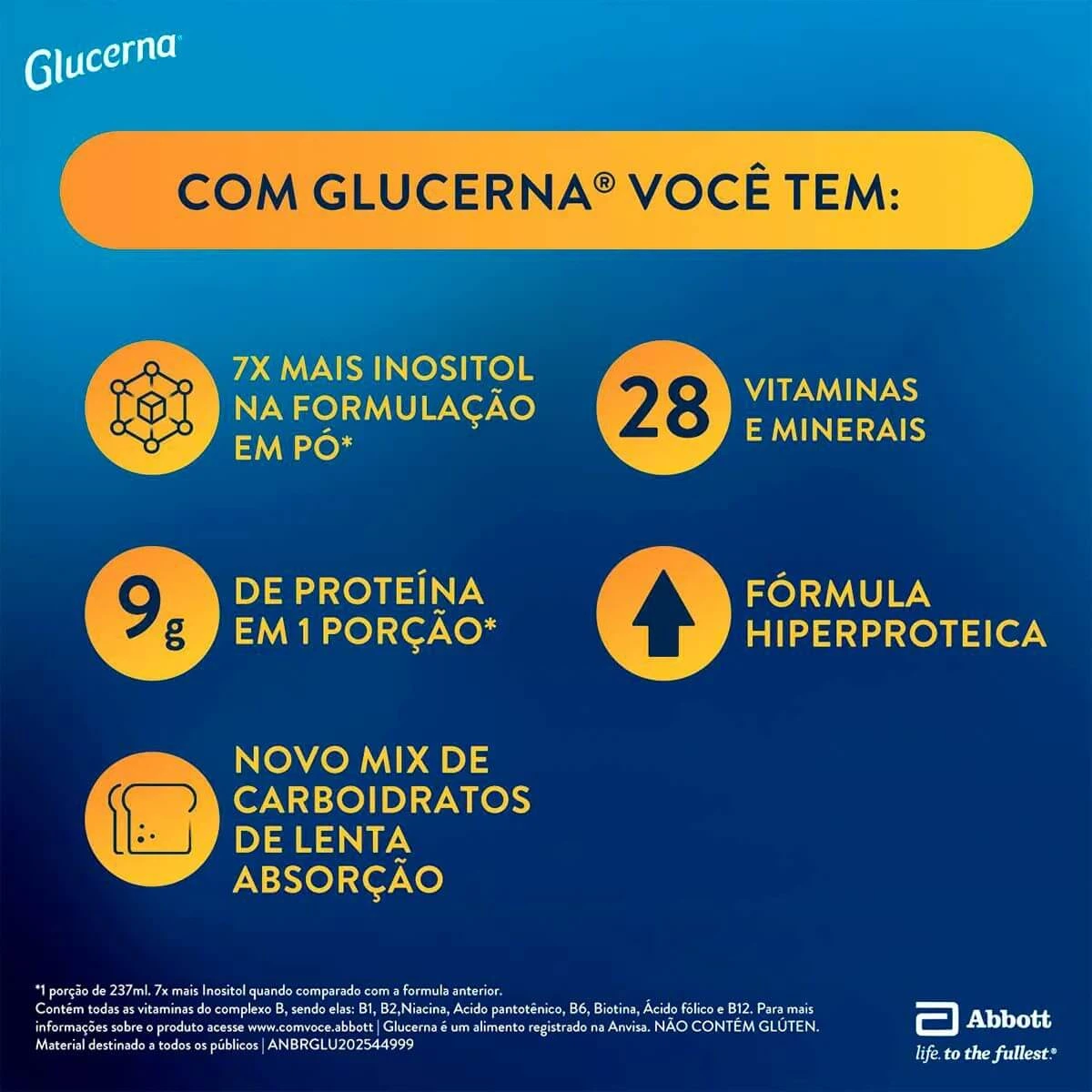 GLUCERNA SR SUPLEMENTO NUTRICIONAL EM PÓ ABBOTT BAUNILHA 850G — imagem 2 | Farmácia Resyla