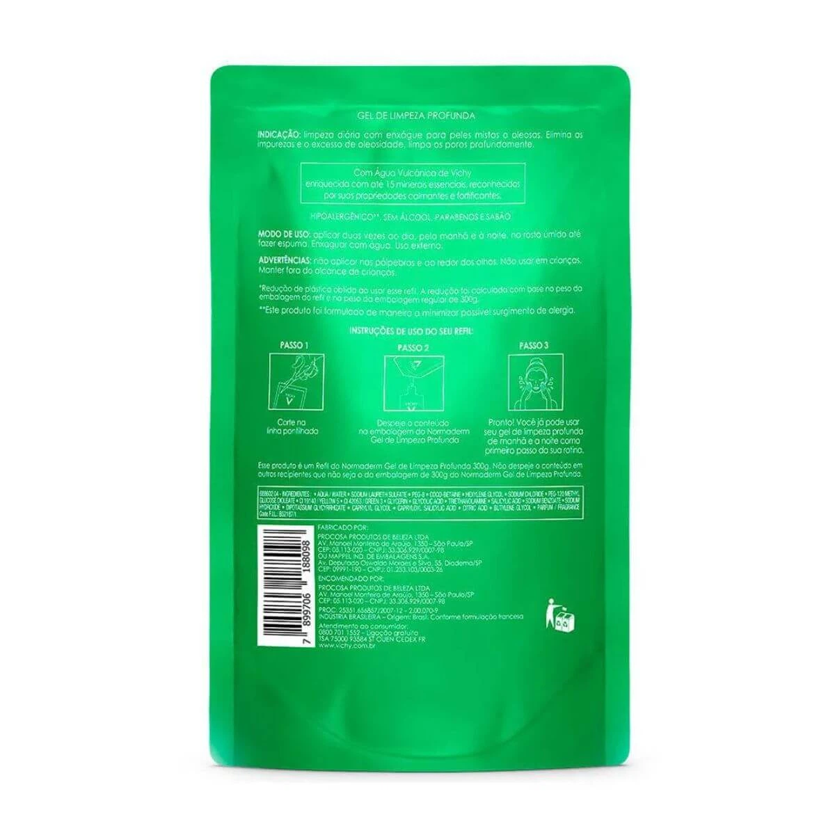 GEL DE LIMPEZA PROFUNDA VICHY NORMADERM REFIL 240G — imagem 2 | Farmácia Resyla