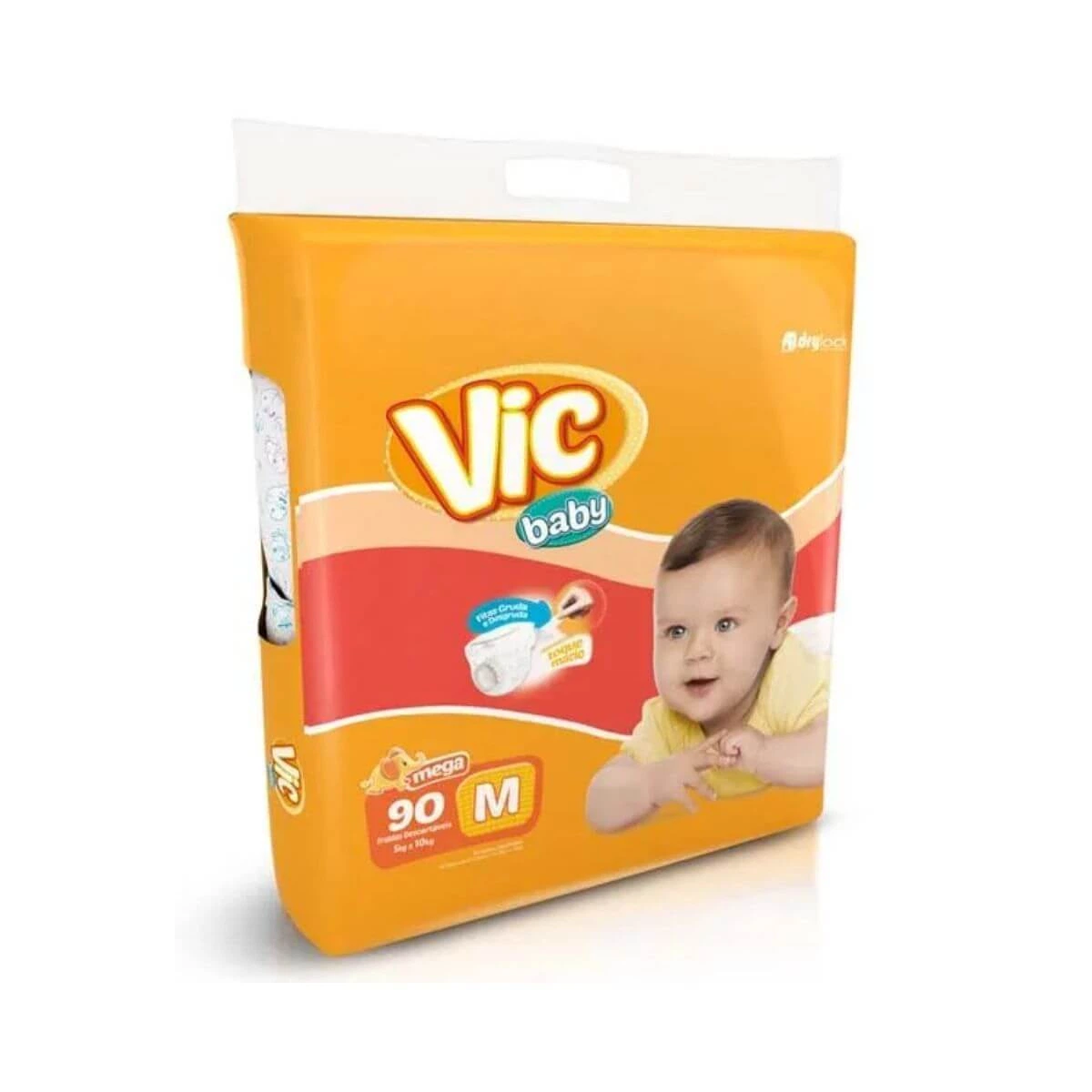 FRALDA VIC BABY M C/90UN — Vic Baby | Farmácia Resyla