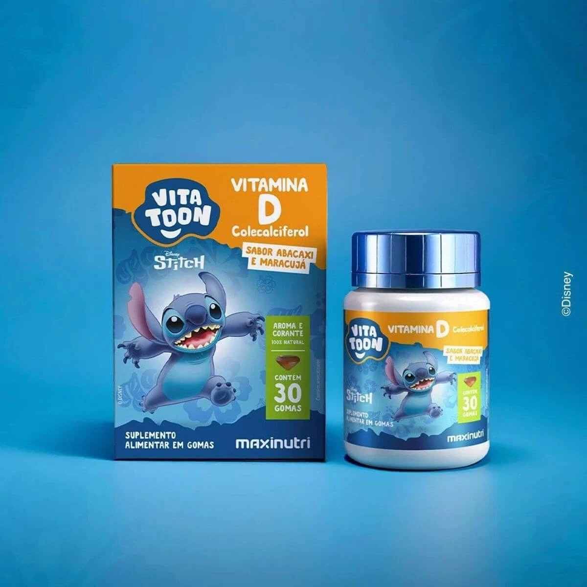 VITATOON STITCH VITAMINA D ABACAXI 30GOMAS - MAXINUTRI — imagem 2 | Farmácia Resyla