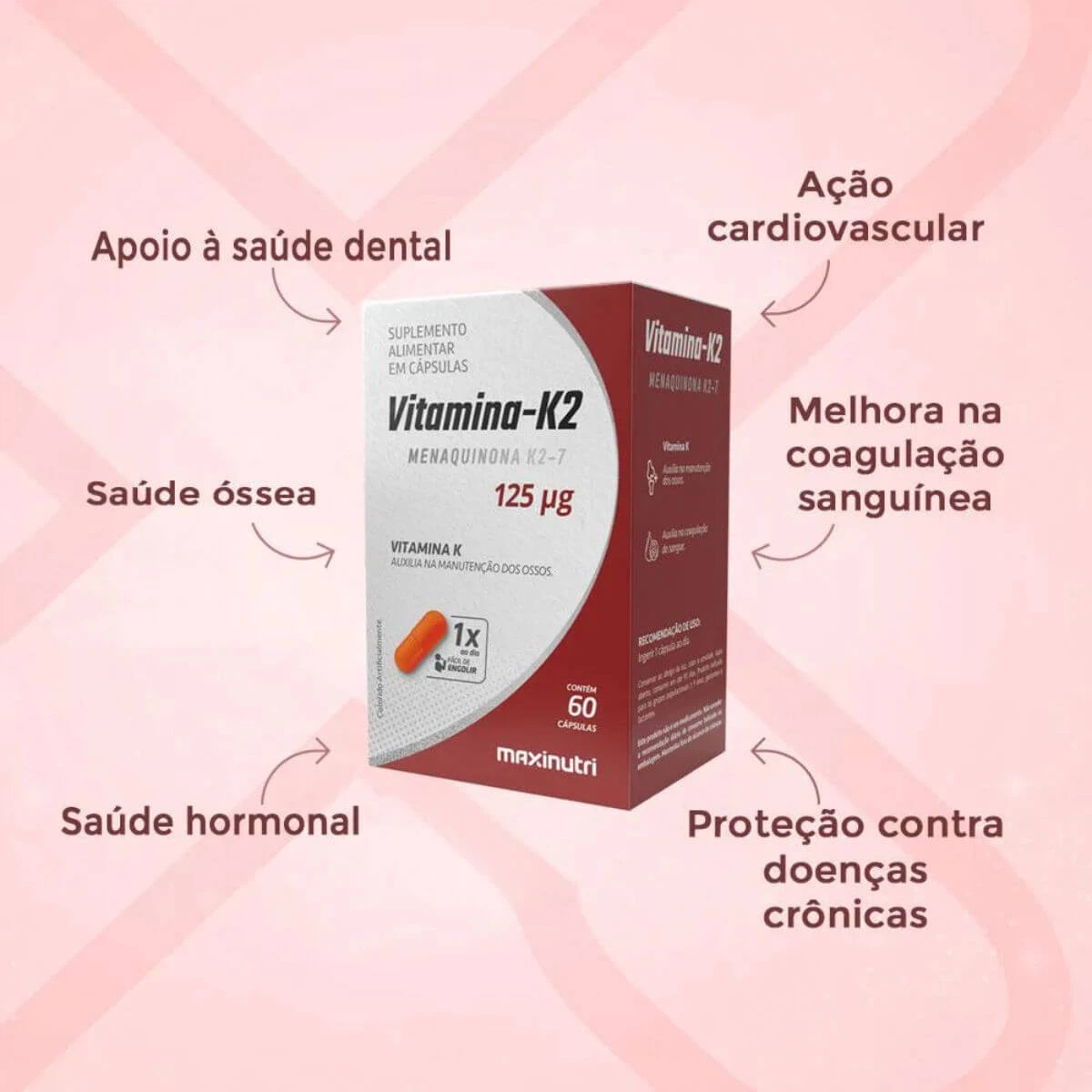 VITAMINA K2 60CAPS - MAXINUTRI — imagem 2 | Farmácia Resyla