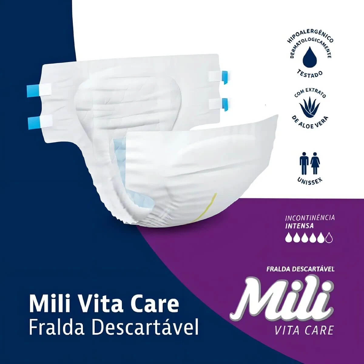 FRALDA GERIÁTRICA MILI VITA CARE MEGA M C/ 27UN — imagem 2 | Farmácia Resyla