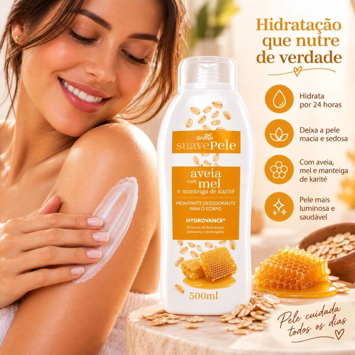 HIDRATANTE GRIFFUS AVEIA E MEL 500ML — imagem 3 | Farmácia Resyla