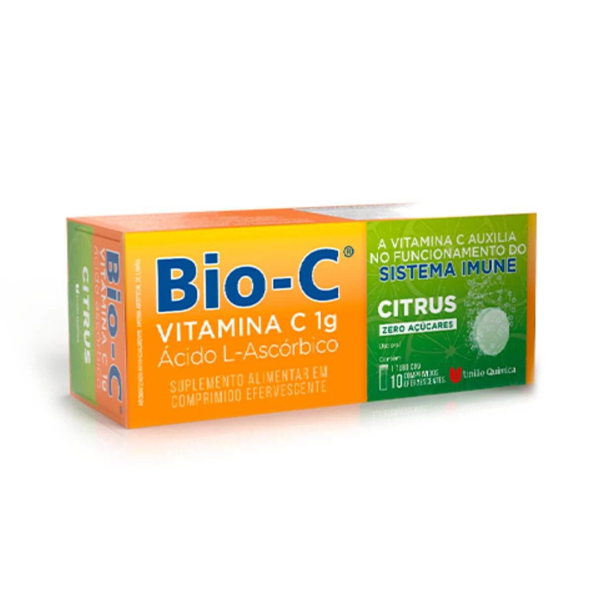 BIO C 1G ZERO AÇUCARES CITRUS 10CP EFERV - UNIÃO QUIMICA — imagem 3 | Farmácia Resyla