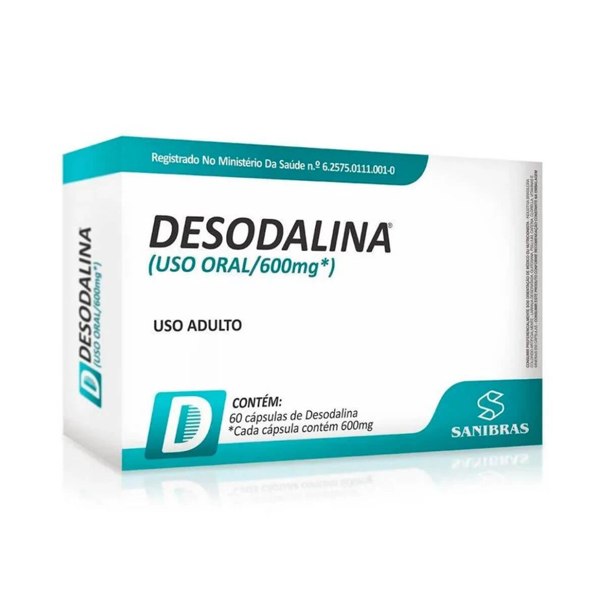 DESODALINA 600MG 60 CÁPSULAS - SANIBRÁS — Sanibrás | Farmácia Resyla