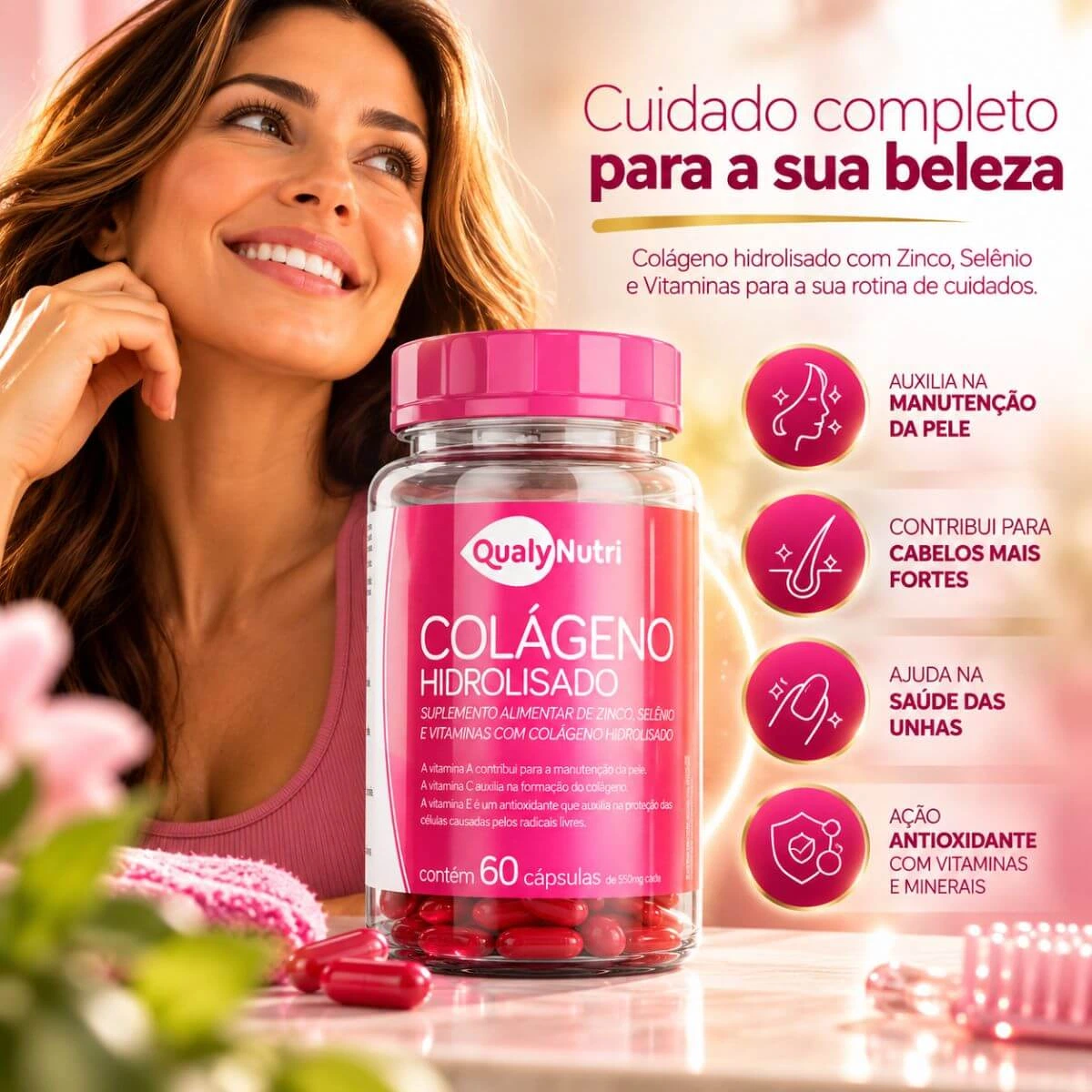 COLÁGENO HIDROLISADO VERISOL 1750MG 60CP - QUALY NUTRI — imagem 4 | Farmácia Resyla