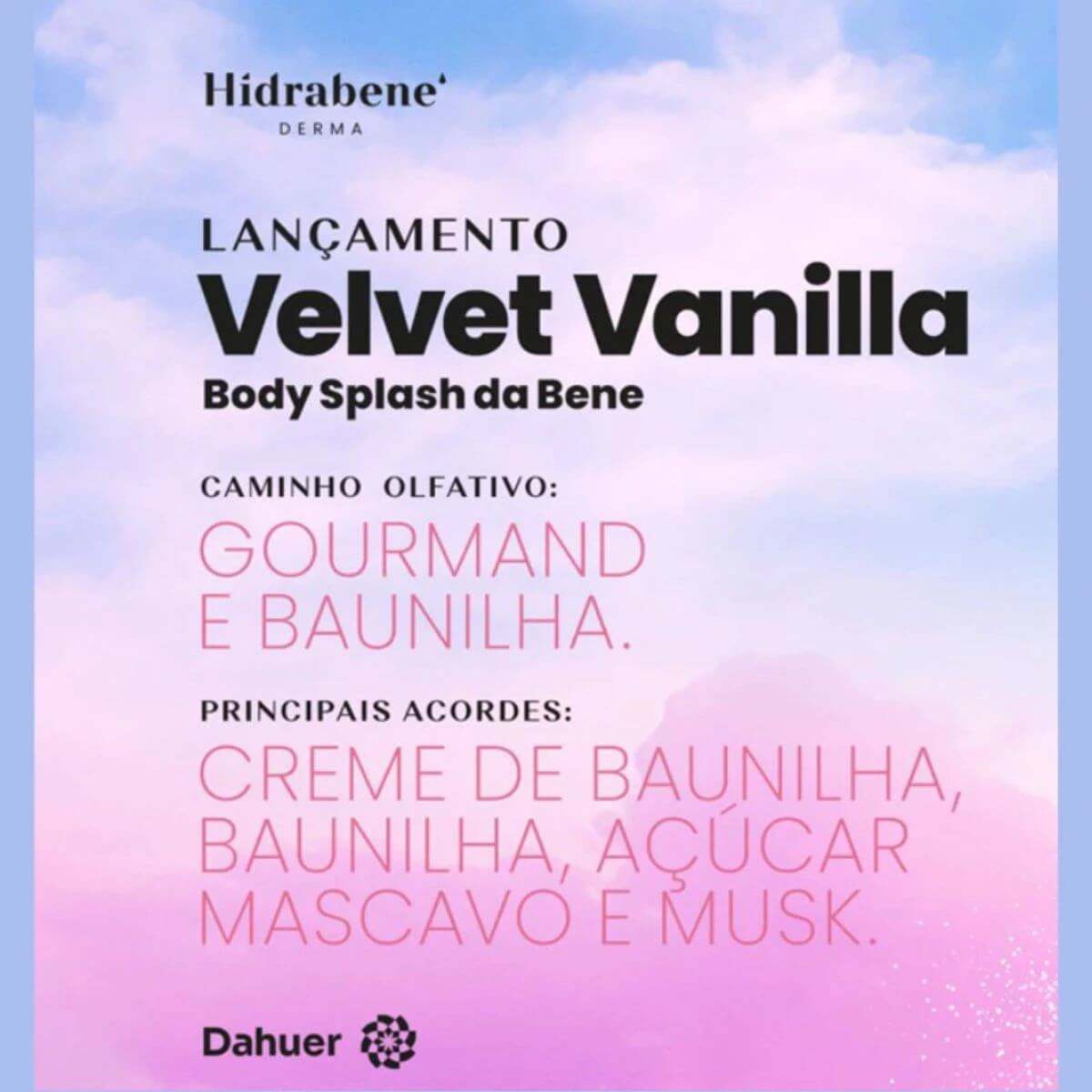 BODY SPLASH HIDRABENE VELVET VANILLA 200ML — imagem 2 | Farmácia Resyla