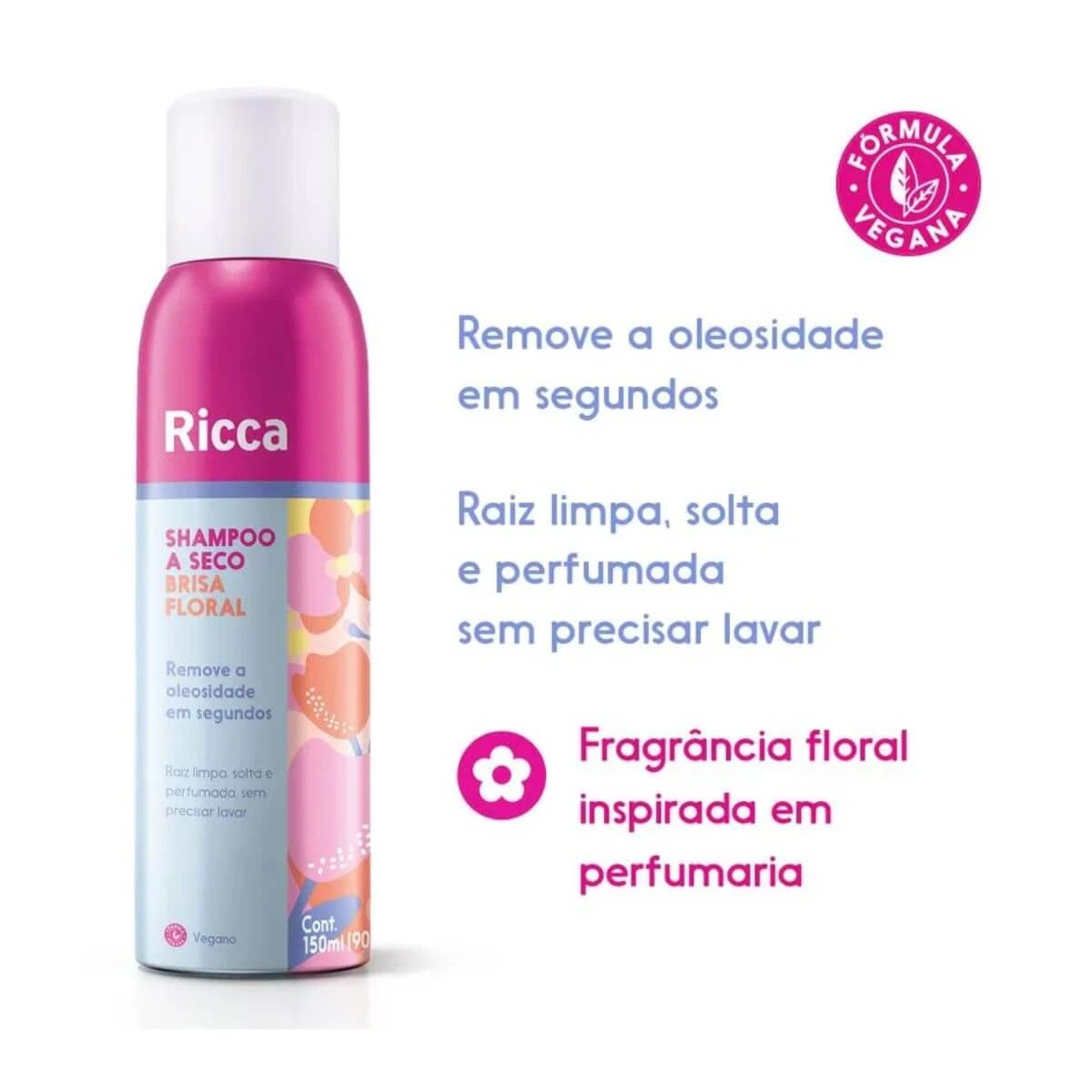 SHAMPOO A SECO BRISA FLORAL RICCA 150ML — imagem 3 | Farmácia Resyla