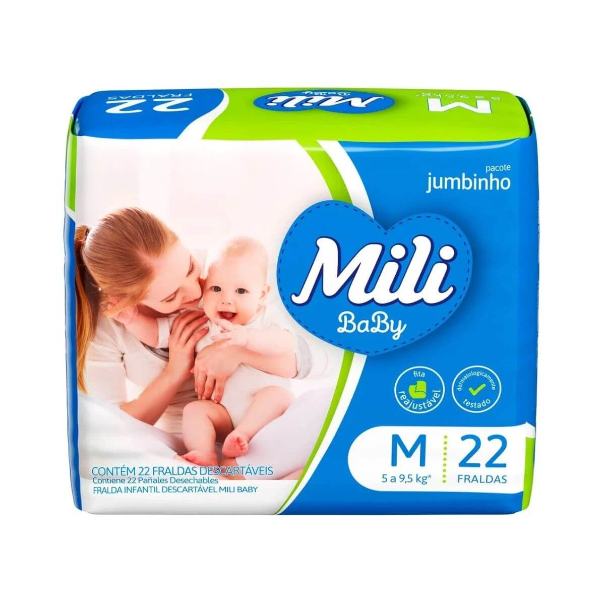 FRALDA MILI BABY JUMBINHO M C/22UN — Mili | Farmácia Resyla