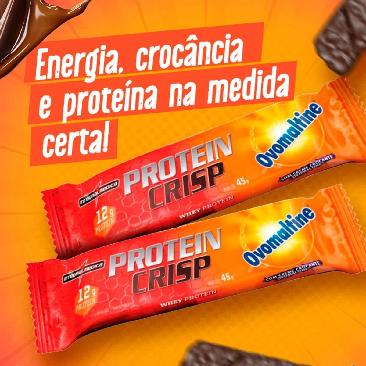 BARRA DE PROTEÍNA PROTEIN CRISP OVOMALTINE INTEGRAL MÉDICA 45G — imagem 2 | Farmácia Resyla
