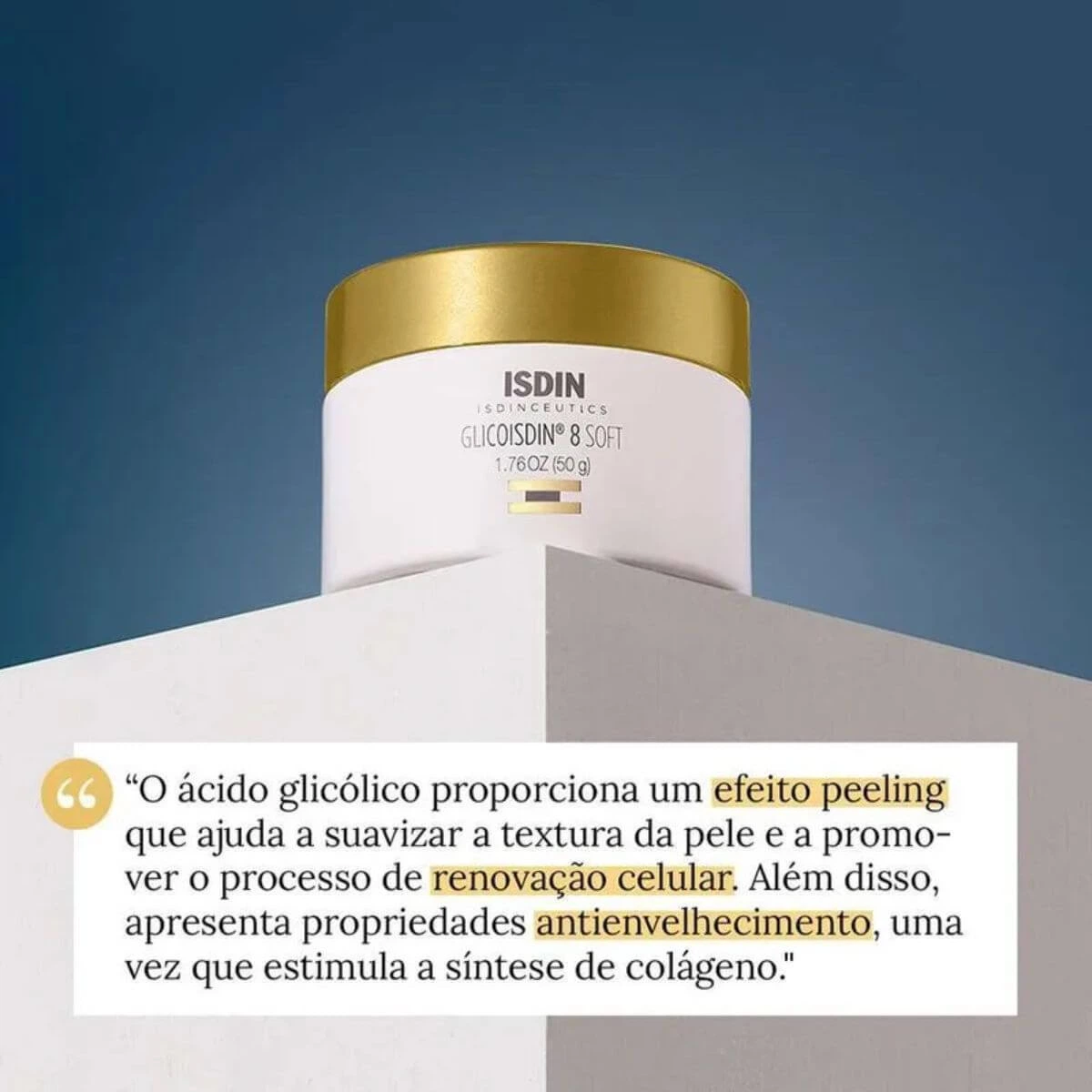 ISDINCEUTICS GLICOISDIN CREME FACIAL EFEITO PEELING 8% SOFT 50G — imagem 3 | Farmácia Resyla