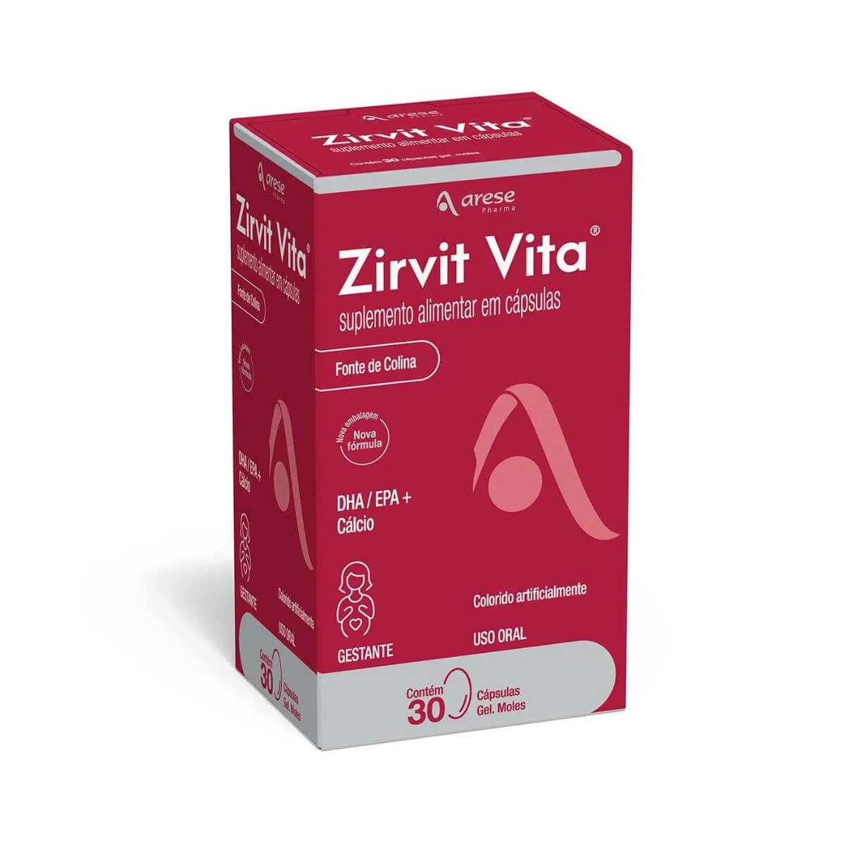 ZIRVIT VITA PARA GESTANTES 30 CÁPSULAS - ARESE — Arese | Farmácia Resyla