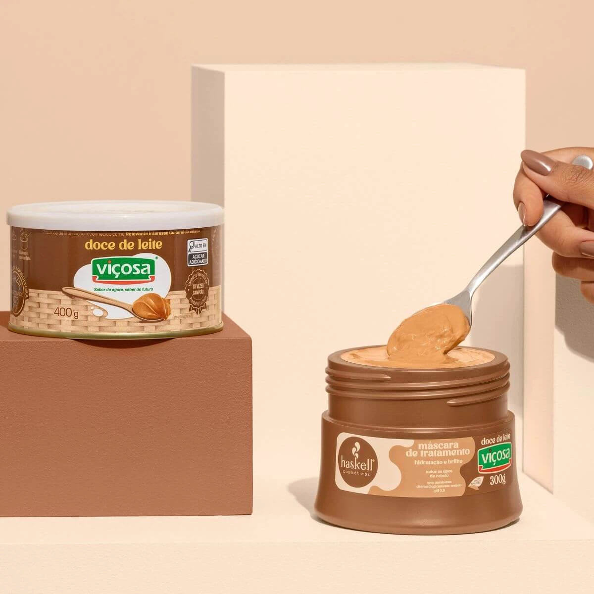 MÁSCARA HASKELL DOCE DE LEITE VIÇOSA 300G — imagem 3 | Farmácia Resyla
