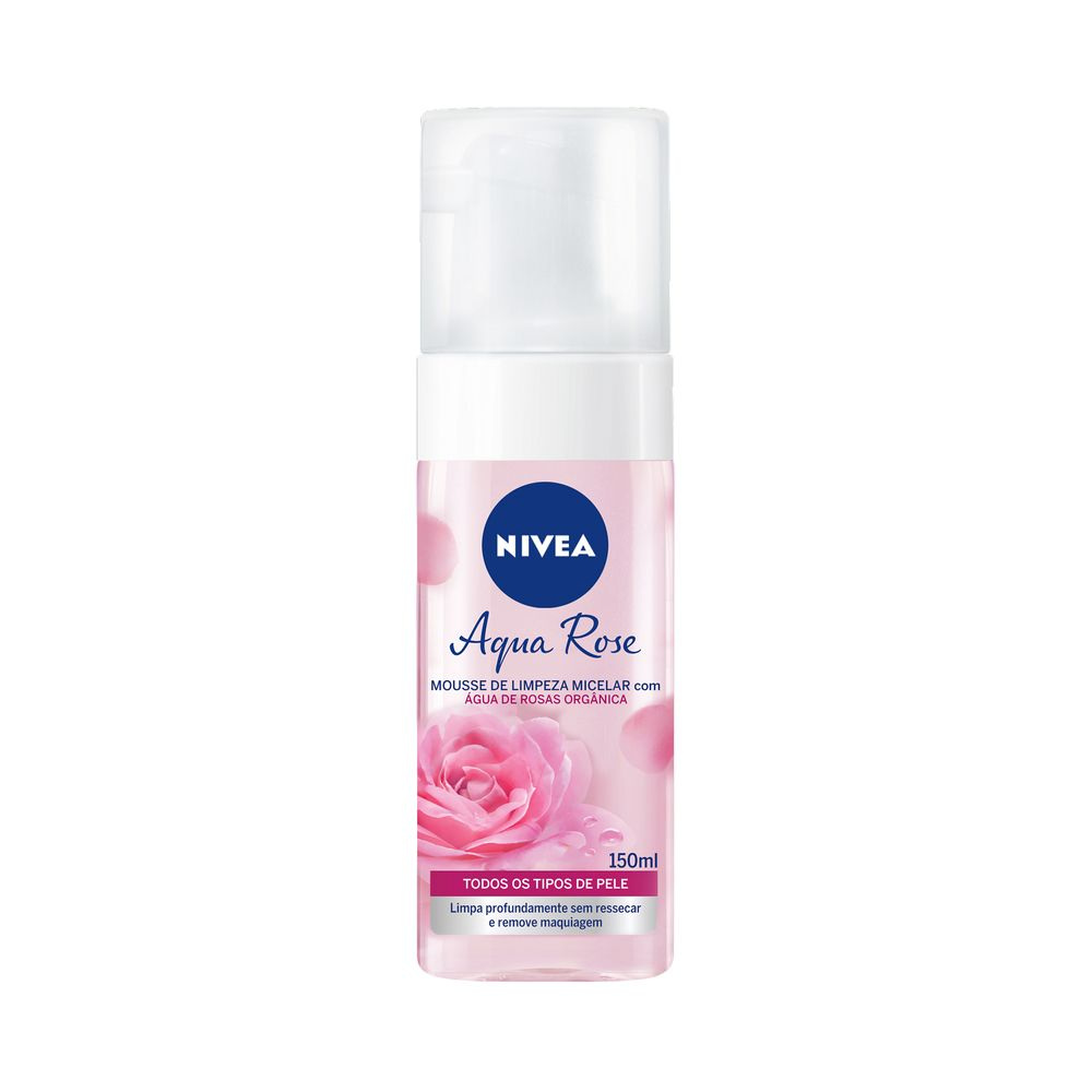 Mousse de Limpeza Facial Nivea Aqua Rose com Água de Rosas Orgânica 150ml — imagem 2 | Farmácia Resyla