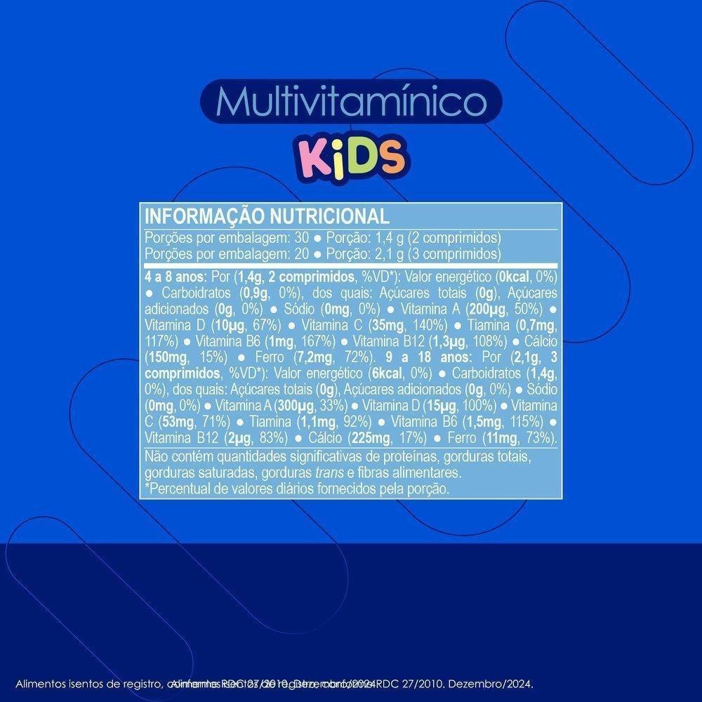 Neo Química Kids Multivitamínico Sabor Morango Zero Açúcar 60 Comprimidos Mastigáveis — imagem 3 | Farmácia Resyla