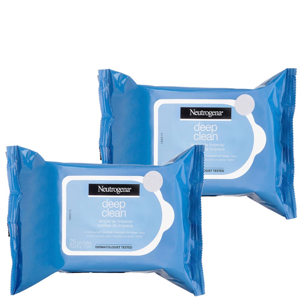 Neutrogena - Deep Clean Intensive - Kit Lenço Demaquilante - 2 Unidades — imagem 2 | Farmácia Resyla