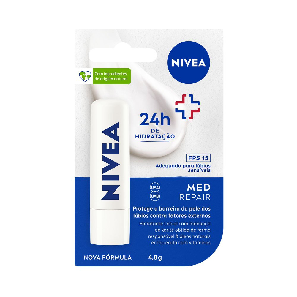 Nivea Protetor Labial Med Repair FPS15 4,8g — Nivea | Farmácia Resyla