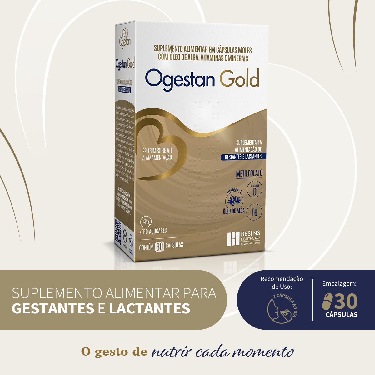 Ogestan Gold 30 Cápsulas Moles — Ogestan | Farmácia Resyla