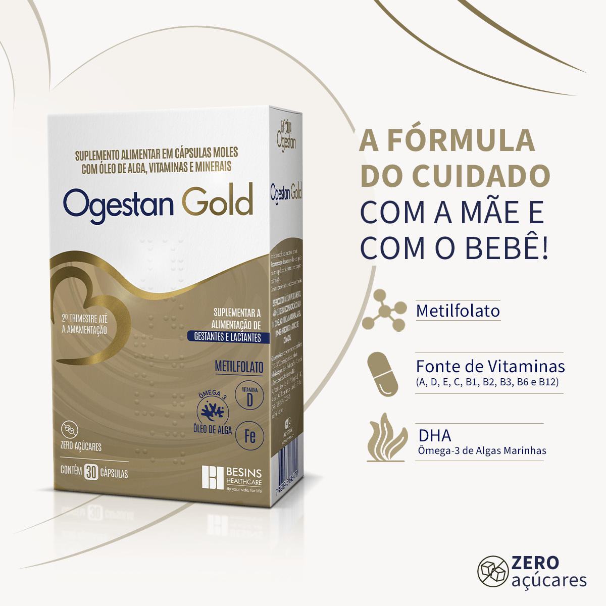 Ogestan Gold 30 Cápsulas Moles — imagem 2 | Farmácia Resyla