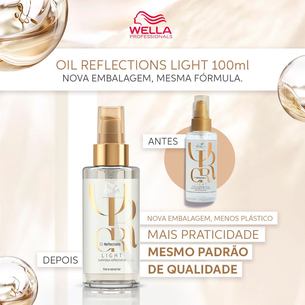 Óleo Capilar Wella Professionals Oil Reflections Light 100 ml — imagem 2 | Farmácia Resyla