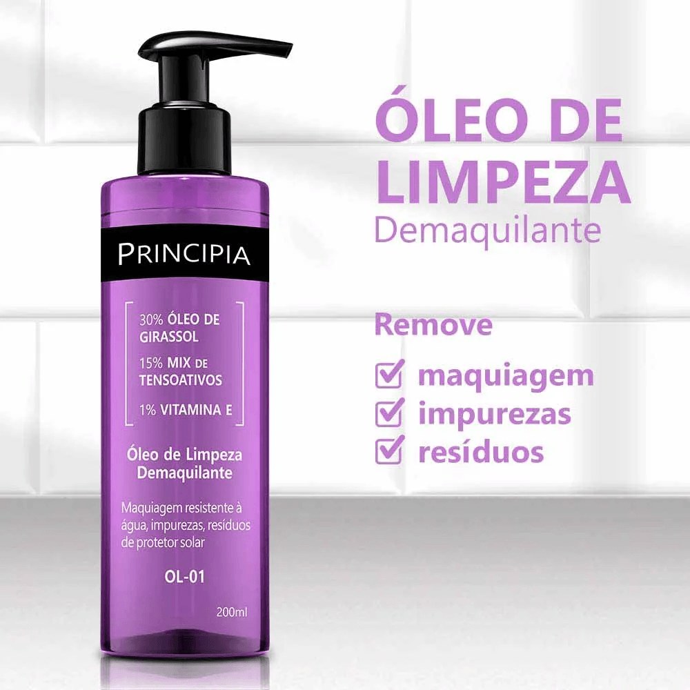Óleo de Limpeza Principia OL-01 Demaquilante Facial 200ml — Principia | Farmácia Resyla