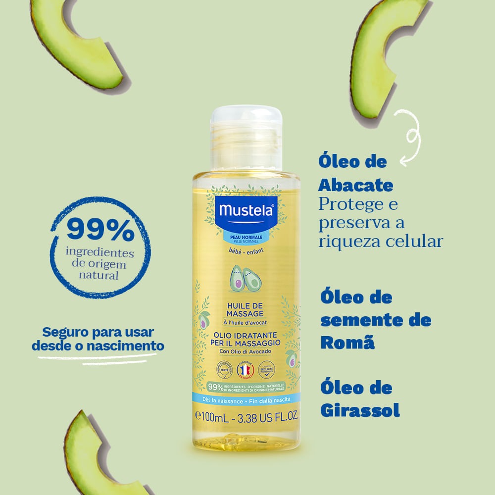 Óleo de Massagem Mustela Infantil Hidratante Calmante 100ml — imagem 4 | Farmácia Resyla