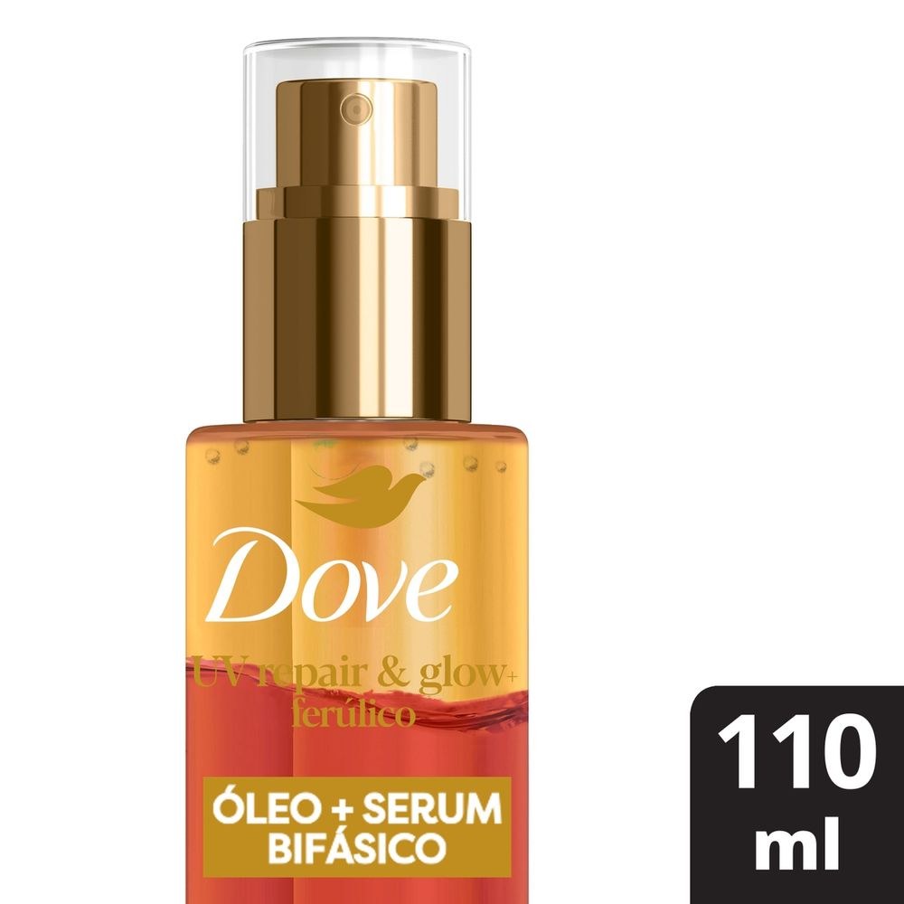 Óleo E Sérum Bifásico Dove 12% Sérum Ferúlico Uv Repair Glow + Ferúlico Spray 110ml — Dove | Farmácia Resyla