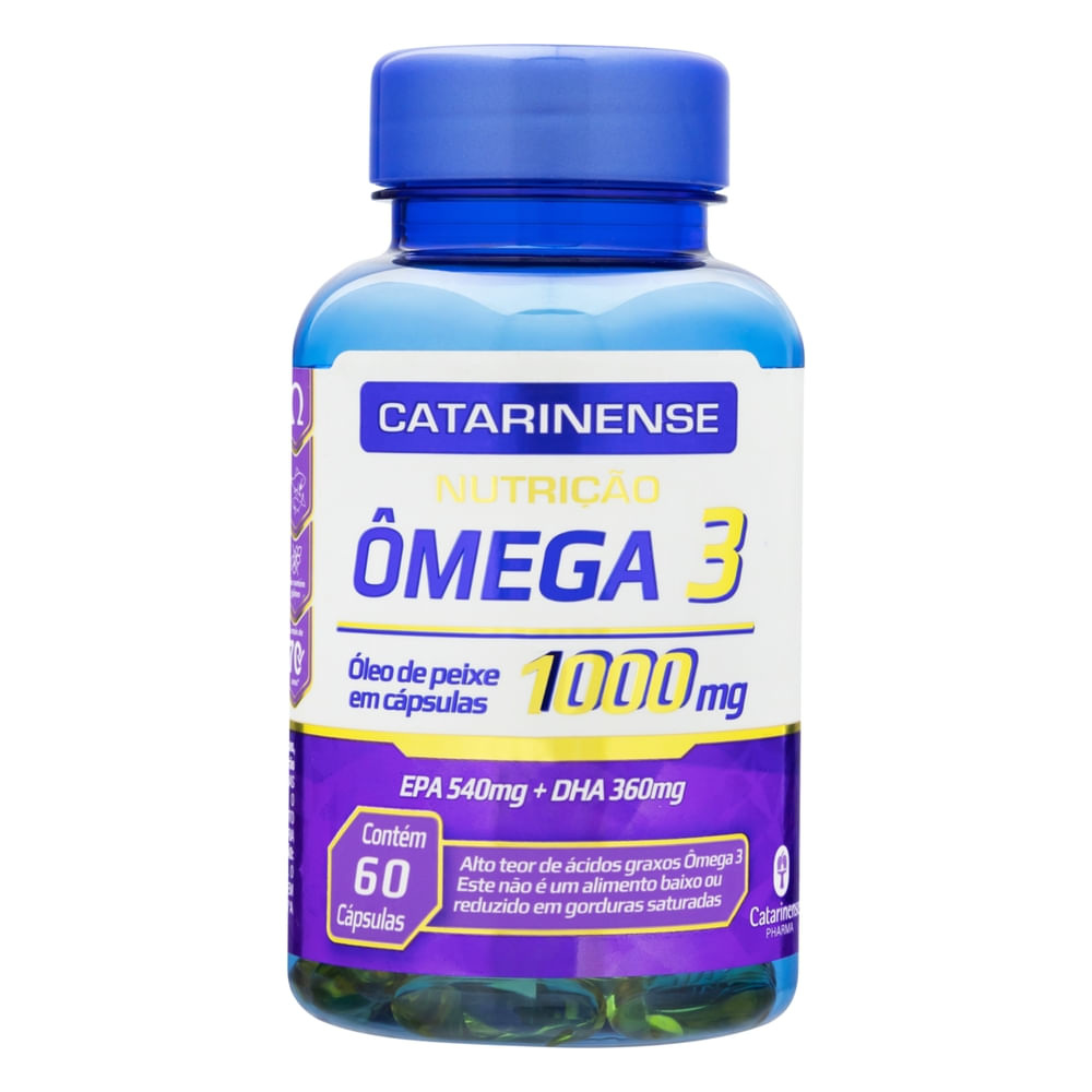 Ômega 3 Óleo de Peixe 1000mg 60 Cápsulas — Catarinense | Farmácia Resyla