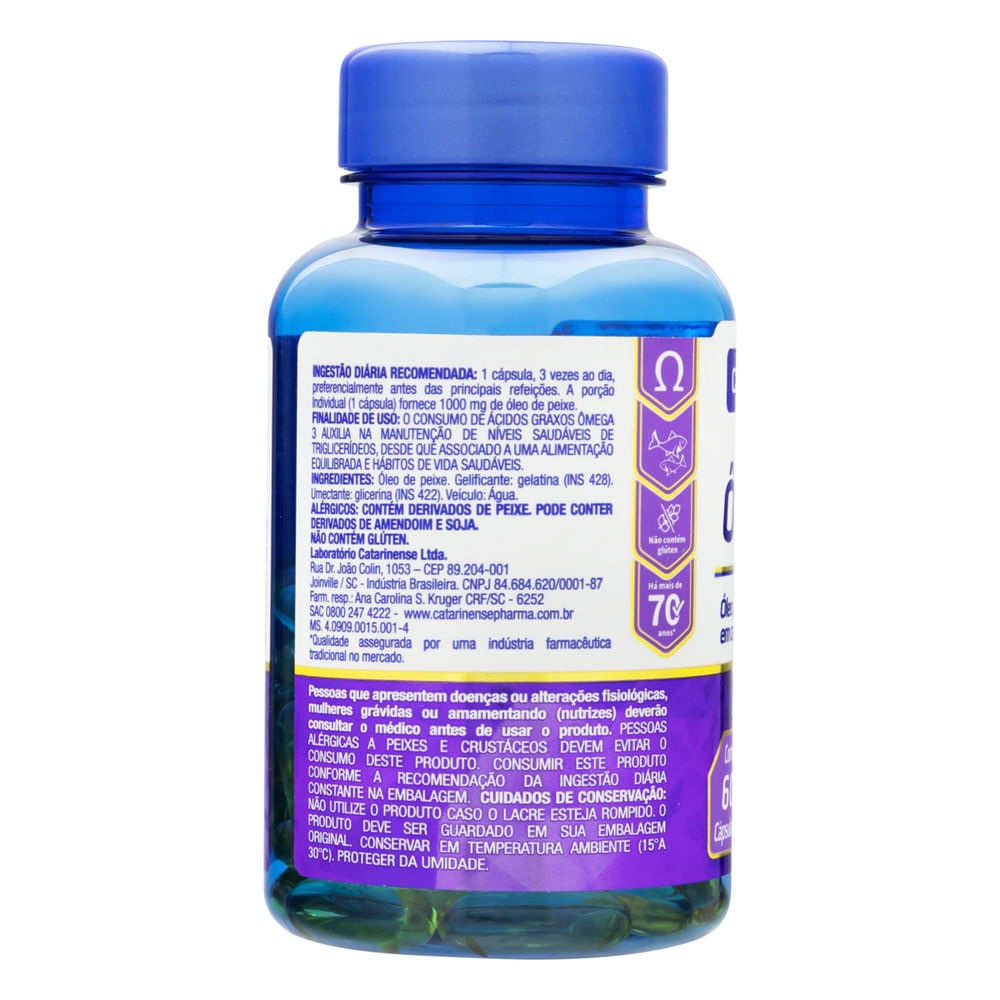 Ômega 3 Óleo de Peixe 1000mg 60 Cápsulas — imagem 3 | Farmácia Resyla