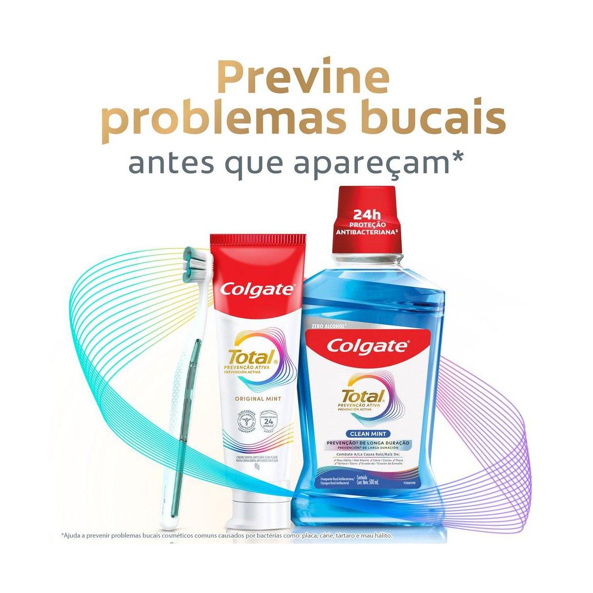 Pack Creme Dental Original Mint Colgate Total Prevenção Ativa 4 Unidades De 90g Cada — imagem 4 | Farmácia Resyla