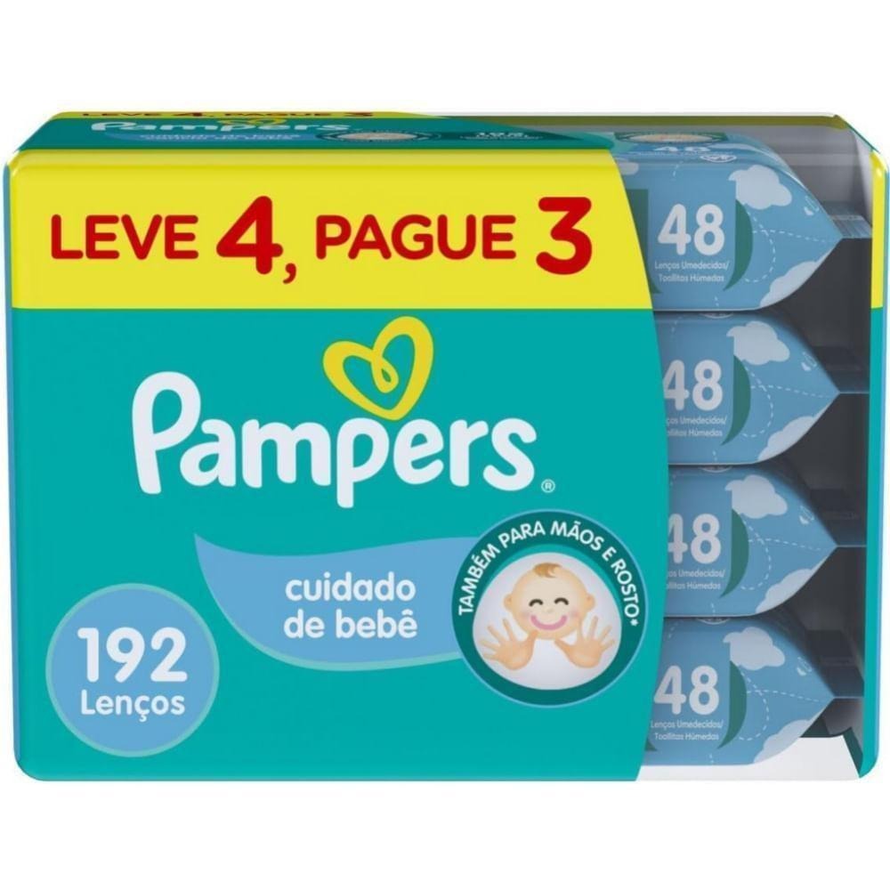 Lenços Umedecidos Pampers Cuidado de Bebê 192 Unidades — Pampers | Farmácia Resyla