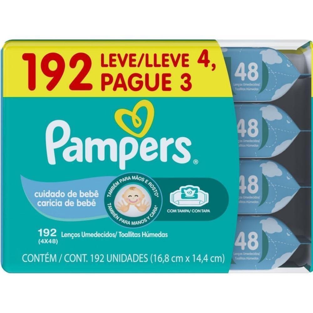 Lenços Umedecidos Pampers Cuidado de Bebê 192 Unidades — imagem 2 | Farmácia Resyla