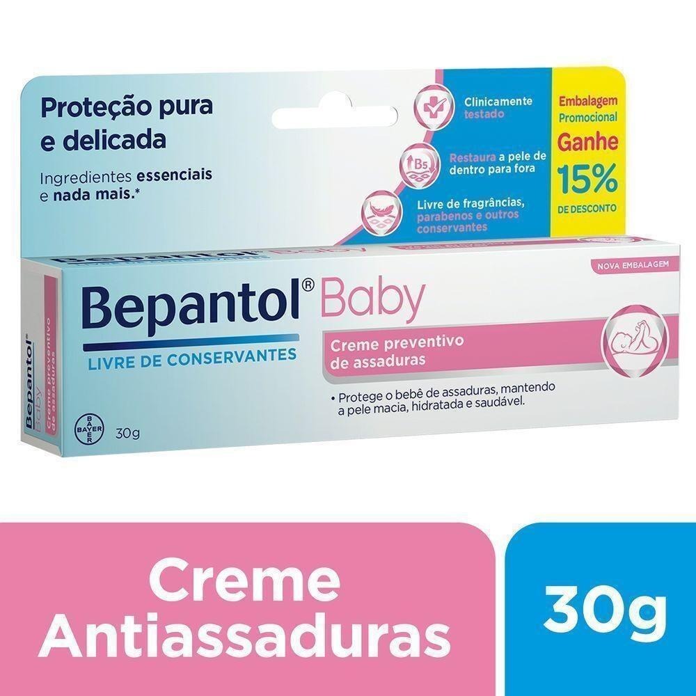 Pomada para Assadura Bepantol Baby com Pró-Vitamina B5 Sem Perfume Recém-Nascido 30g — Bepantol | Farmácia Resyla