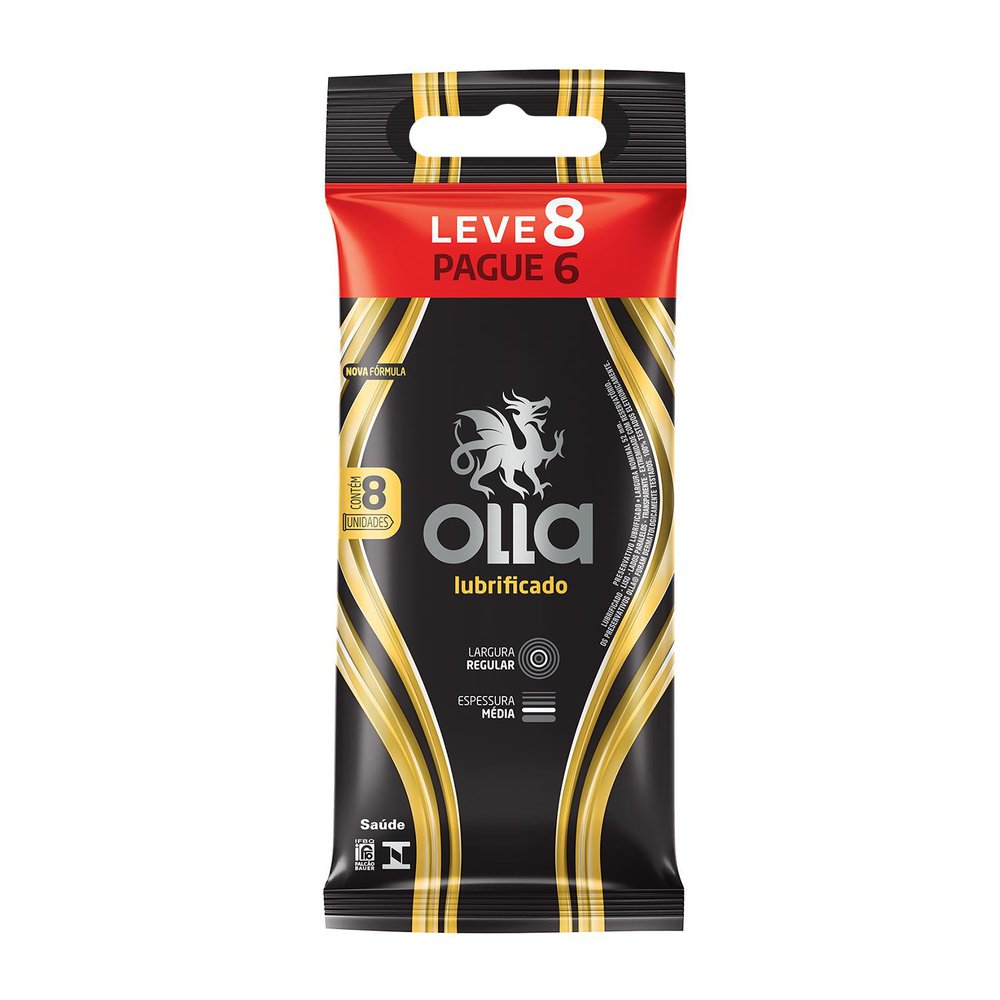 Preservativo Olla Lubrificado 8 Unidades — Olla | Farmácia Resyla
