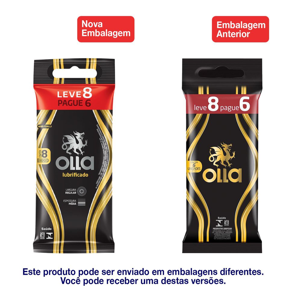 Preservativo Olla Lubrificado 8 Unidades — imagem 2 | Farmácia Resyla