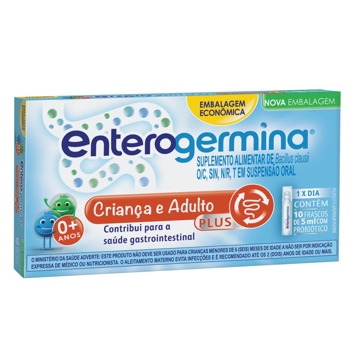 Probiótico Enterogermina Plus 10 Frascos 5ml Tamanho Família — imagem 2 | Farmácia Resyla