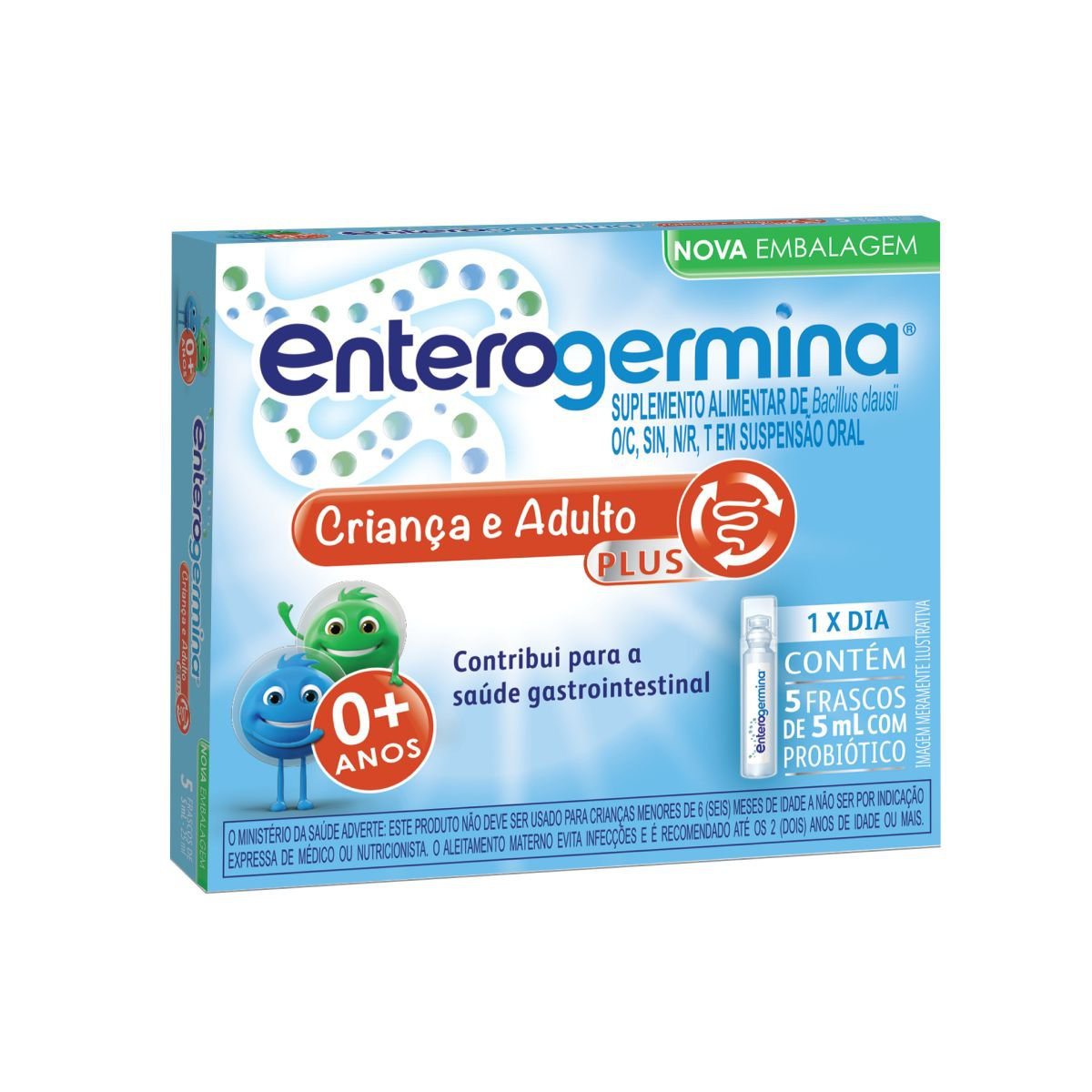 Probiótico Enterogermina Plus 5 Frascos 5ml — imagem 2 | Farmácia Resyla
